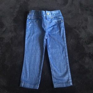 NWOT Candy Girl Blue Sparkle Ruffle Pants, 24 mo
